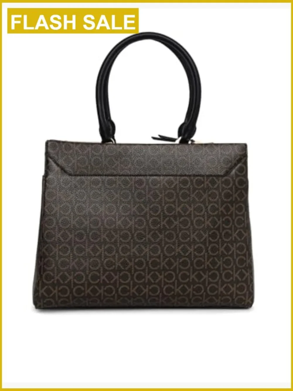 Vegan Leather Satchel Tote with Triple Compartments